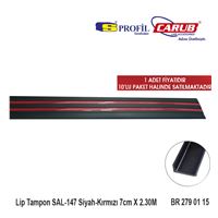 Tampon Altı Lip SAL-147 Siyah-Kırmızı 7cmx2.30M