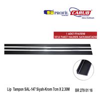 Tampon Altı Lip SAL-147 Siyah-Krom 7cmx2.30M